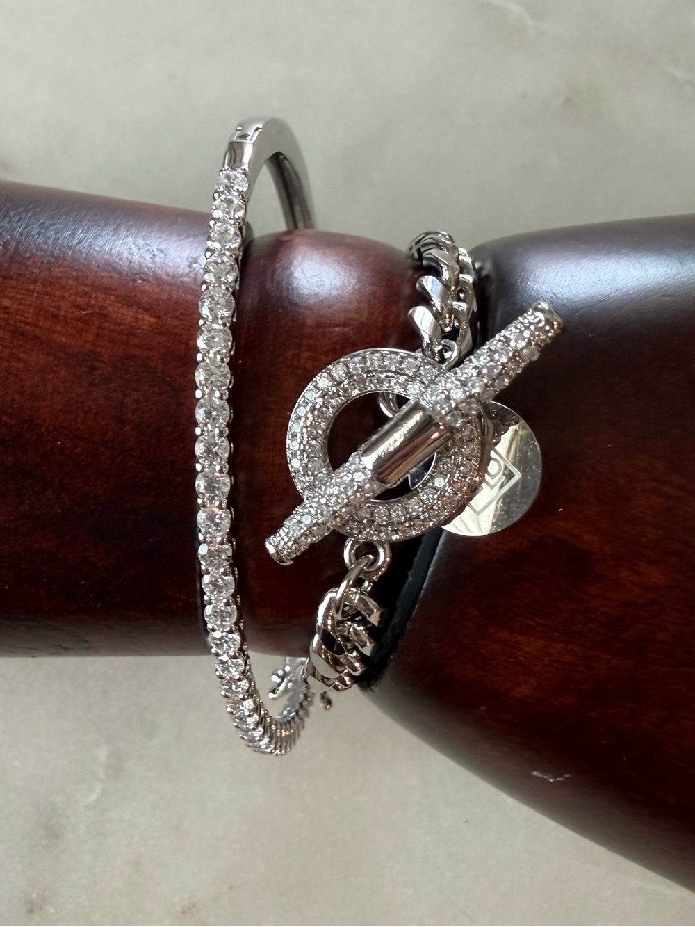 B.B. Lila Toggle Bracelet & Bangle New